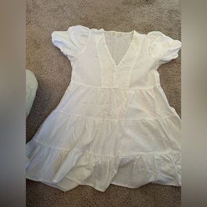 White linen dress